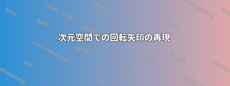 3次元空間での回転矢印の再現