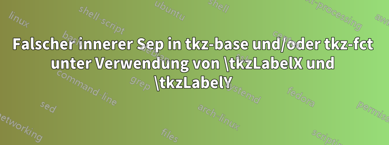 Falscher innerer Sep in tkz-base und/oder tkz-fct unter Verwendung von \tkzLabelX und \tkzLabelY