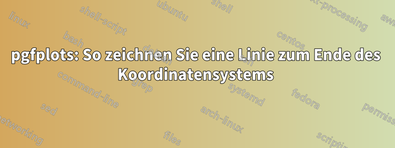 pgfplots: So zeichnen Sie eine Linie zum Ende des Koordinatensystems