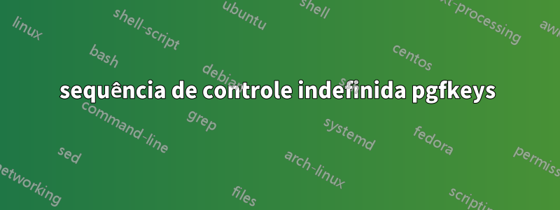 sequência de controle indefinida pgfkeys