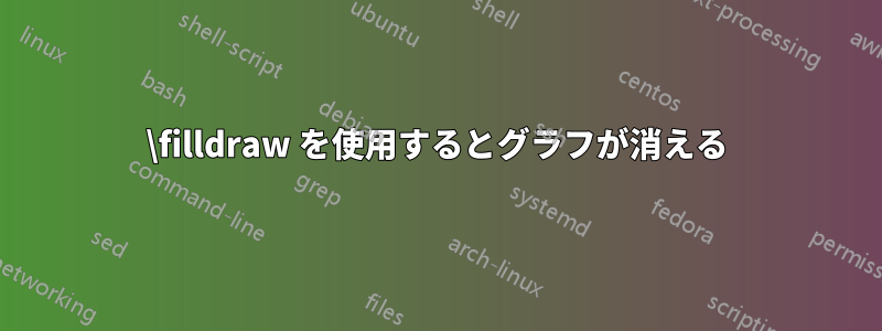 \filldraw を使用するとグラフが消える