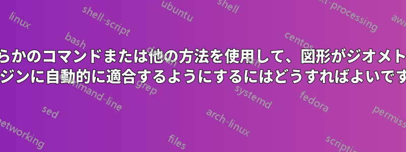 何らかのコマンドまたは他の方法を使用して、図形がジオメトリ マージンに自動的に適合するようにするにはどうすればよいですか?
