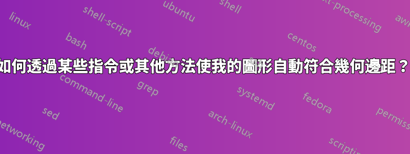 如何透過某些指令或其他方法使我的圖形自動符合幾何邊距？