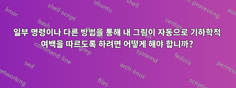 일부 명령이나 다른 방법을 통해 내 그림이 자동으로 기하학적 여백을 따르도록 하려면 어떻게 해야 합니까?