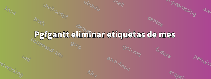 Pgfgantt eliminar etiquetas de mes