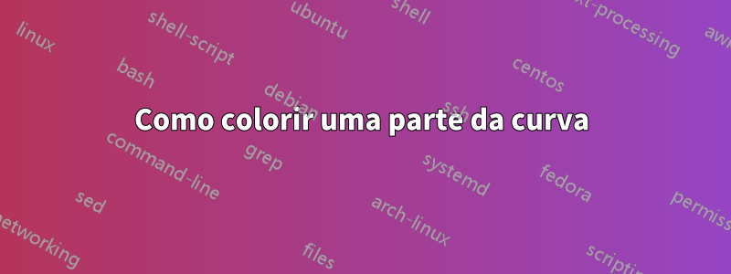 Como colorir uma parte da curva
