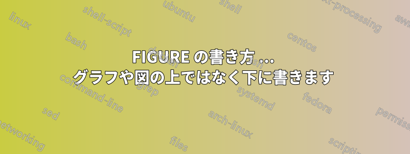 FIGURE の書き方 ... グラフや図の上ではなく下に書きます