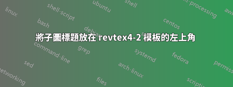 將子圖標題放在 revtex4-2 模板的左上角