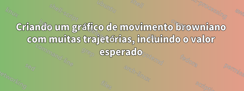 Criando um gráfico de movimento browniano com muitas trajetórias, incluindo o valor esperado
