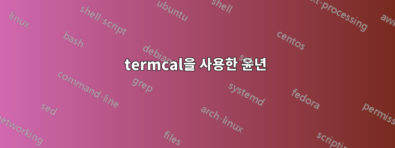 termcal을 사용한 윤년