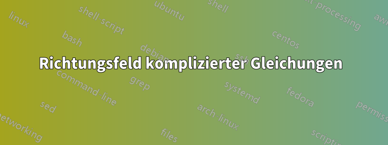 Richtungsfeld komplizierter Gleichungen 