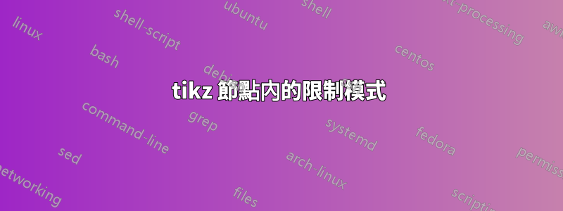tikz 節點內的限制模式