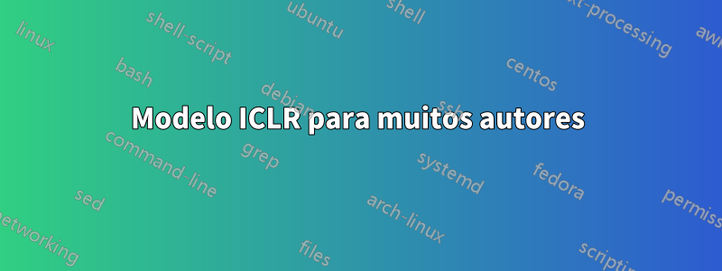 Modelo ICLR para muitos autores