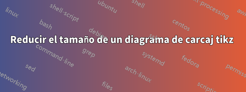 Reducir el tamaño de un diagrama de carcaj tikz