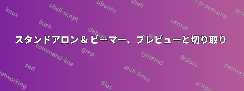 スタンドアロン & ビーマー、プレビューと切り取り