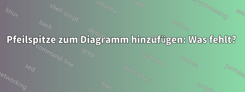 Pfeilspitze zum Diagramm hinzufügen: Was fehlt?