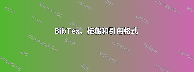 BibTex、拖船和引用格式