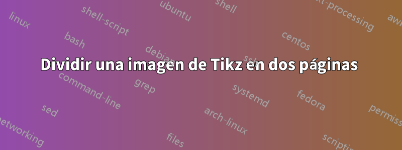 Dividir una imagen de Tikz en dos páginas