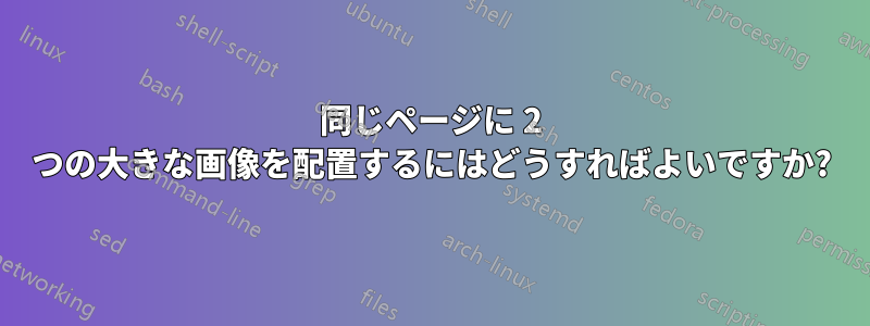 同じページに 2 つの大きな画像を配置するにはどうすればよいですか?