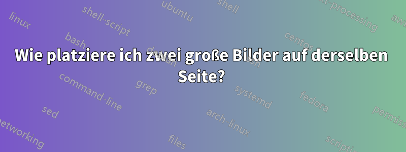 Wie platziere ich zwei große Bilder auf derselben Seite?