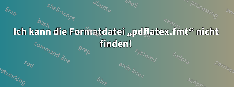 Ich kann die Formatdatei „pdflatex.fmt“ nicht finden!
