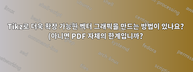 Tikz로 더욱 확장 가능한 벡터 그래픽을 만드는 방법이 있나요? (아니면 PDF 자체의 한계입니까?)