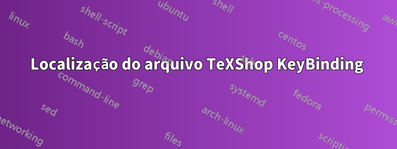 Localização do arquivo TeXShop KeyBinding