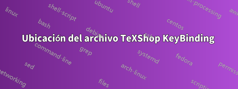 Ubicación del archivo TeXShop KeyBinding