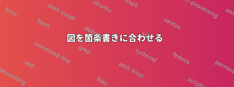 図を箇条書きに合わせる 