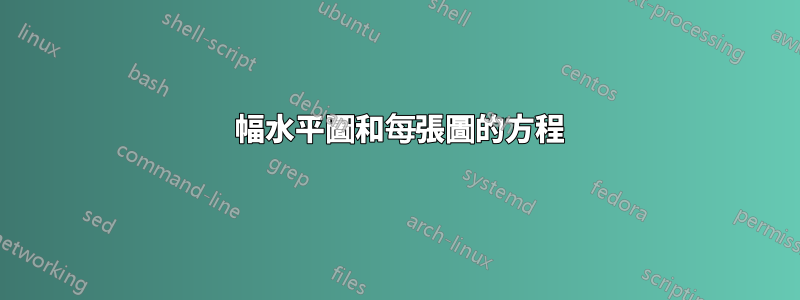 3 幅水平圖和每張圖的方程