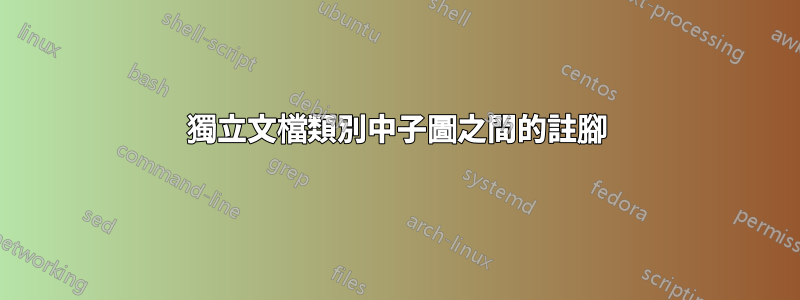 獨立文檔類別中子圖之間的註腳