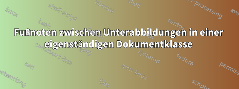 Fußnoten zwischen Unterabbildungen in einer eigenständigen Dokumentklasse