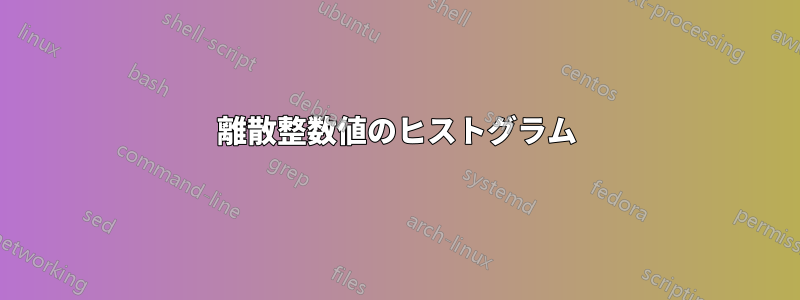 離散整数値のヒストグラム