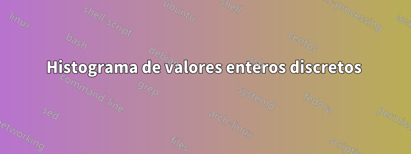 Histograma de valores enteros discretos