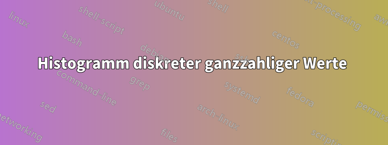 Histogramm diskreter ganzzahliger Werte