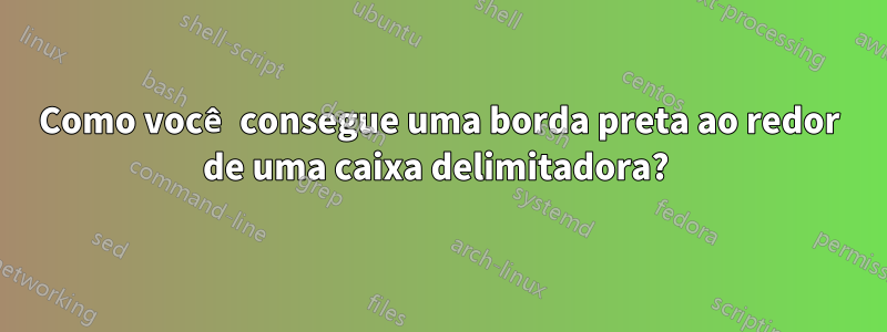 Como você consegue uma borda preta ao redor de uma caixa delimitadora? 