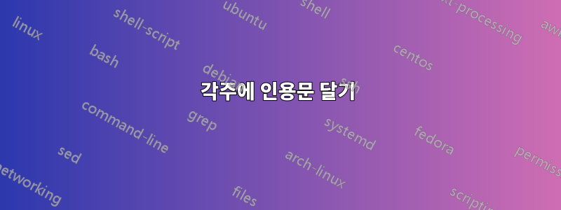 각주에 인용문 달기