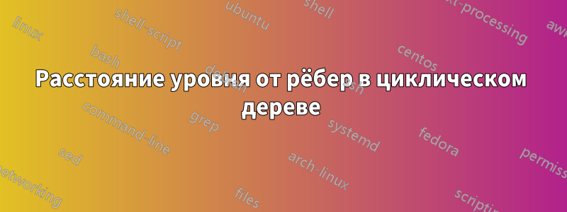 Расстояние уровня от рёбер в циклическом дереве