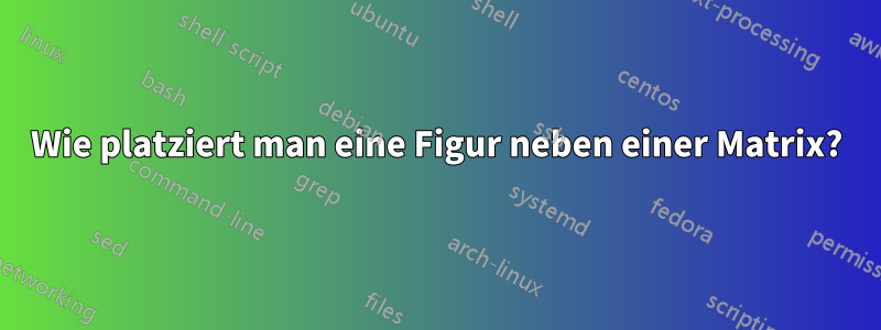 Wie platziert man eine Figur neben einer Matrix?