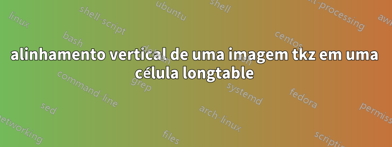 alinhamento vertical de uma imagem tkz em uma célula longtable