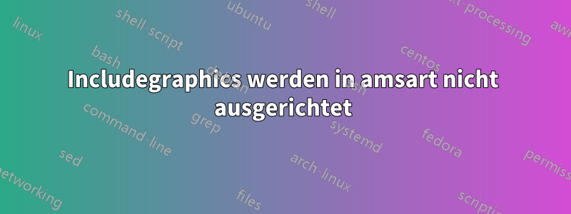 Includegraphics werden in amsart nicht ausgerichtet