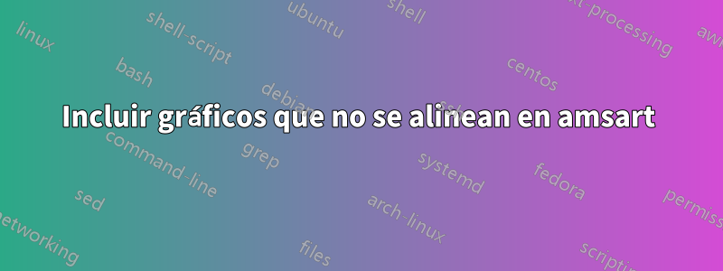 Incluir gráficos que no se alinean en amsart