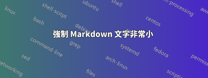 強制 Markdown 文字非常小