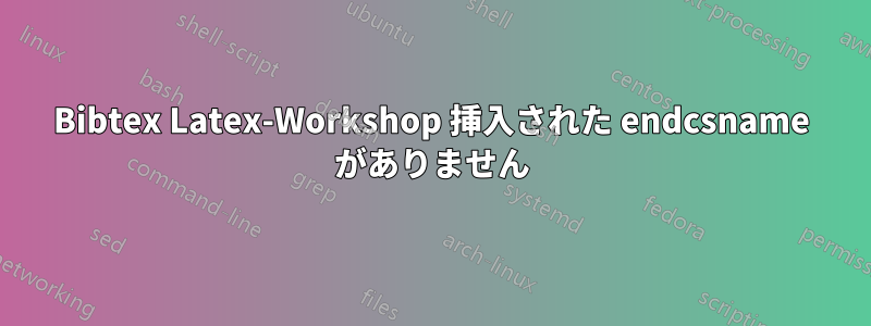 Bibtex Latex-Workshop 挿入された endcsname がありません
