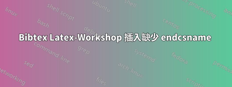 Bibtex Latex-Workshop 插入缺少 endcsname