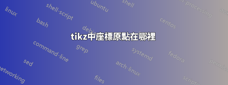 tikz中座標原點在哪裡