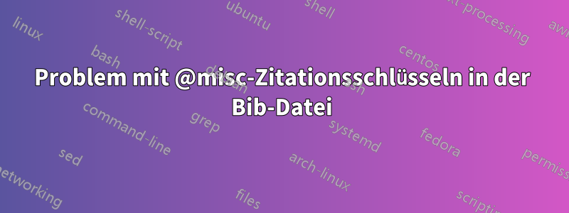 Problem mit @misc-Zitationsschlüsseln in der Bib-Datei