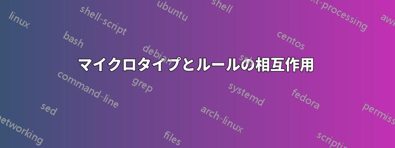 マイクロタイプとルールの相互作用