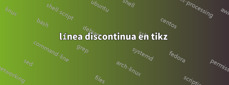línea discontinua en tikz