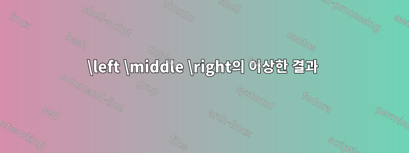\left \middle \right의 이상한 결과
